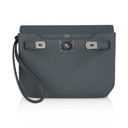 Kelly Depeches 25 Pouch Vert Amande Epsom Palladium Hardware New