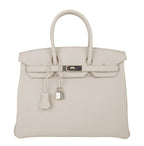 Birkin 35 Bag Beton Clemence Palladium Hardware