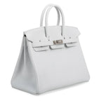 Birkin 25 Bag HSS White Clemence Trench Interior Brushed Palladium Hardware