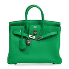 Verso Birkin 25 Bag Bamboo & Caramel Togo Leather with Palladium Hardware