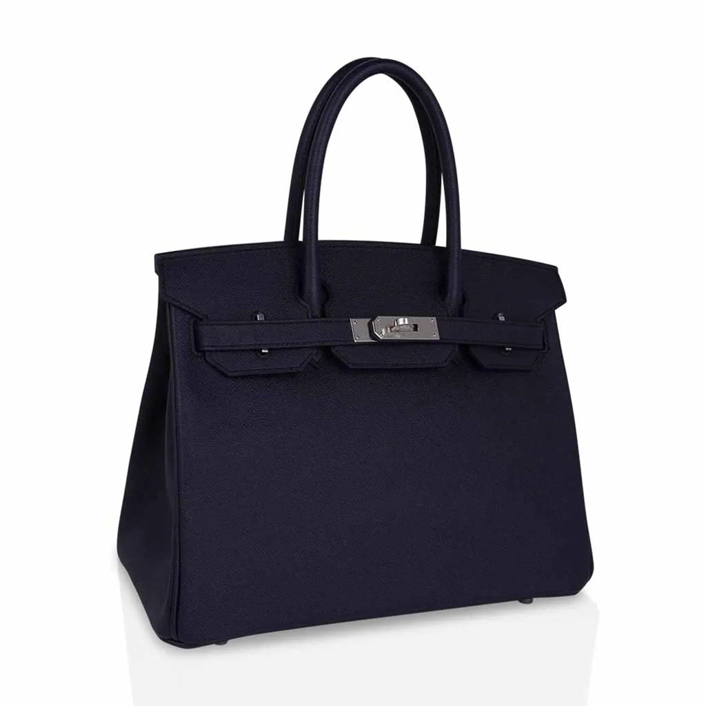 Birkin 30 Bag Indigo Epsom Palladium Hardware New w/ Box