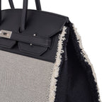 Birkin Fray Fray 35 Bag Black Swift Leather / Toile Limited Edition