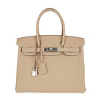 Birkin 30 Bag Trench Neutral Perfection Palladium Hardware