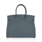 Birkin 35 Bag Vert Amande Togo Leather with Palladium Hardware