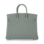 Birkin 25 Bag Vert Amande Togo Palladium Hardware