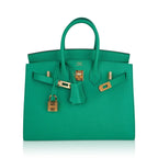 Birkin Sellier 25 Bag Vert Jade Epsom Leather with Gold Hardware