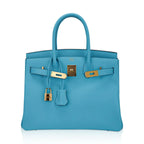 Birkin 30 Bag Blue du Nord Gold Hardware Epsom Leather