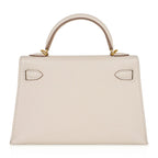 Kelly 20 Mini Sellier Bag Craie Epsom Leather Gold Hardware New w/Box
