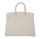 Birkin 35 Bag Beton Clemence Palladium Hardware
