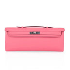 Kelly Cut Bag Pink Rose Azalee Swift with Palladium Hardware