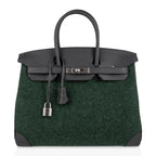 Birkin 35 Limited Edition Bi-Color Vert Anglais Feutre Vert Cypress Swift