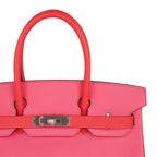Special Order HSS Birkin 30 Bag Rose Azalee & Rose Jaipur Epsom with Brushed Palladium Hardware