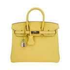 Birkin 25 Bag Jaune Poussin Togo Leather with Palladium Hardware