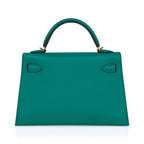 Kelly 20 Mini Sellier Bag Jade Epsom Leather Gold Hardware New w/Box