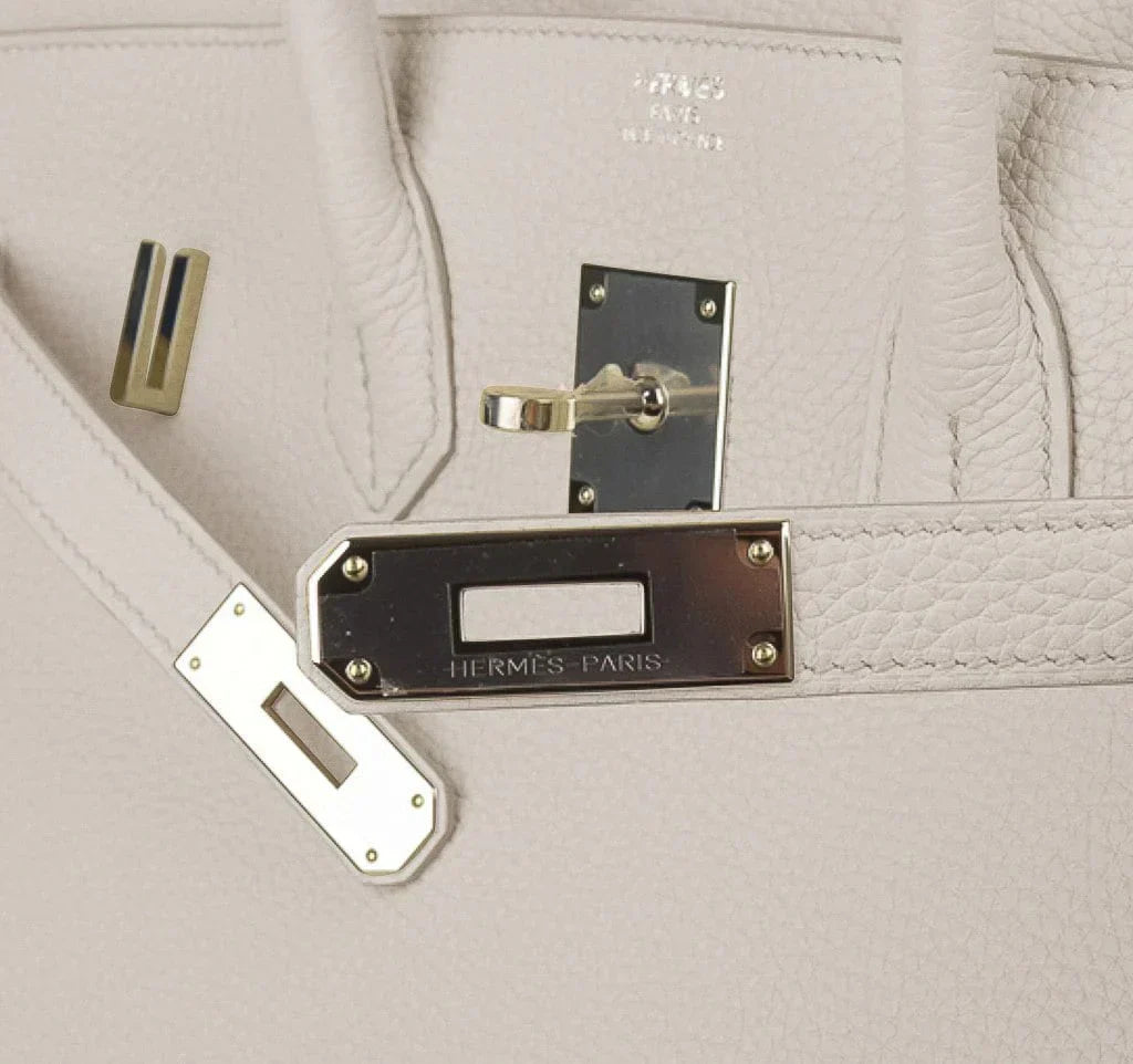 Birkin 35 Bag Beton Clemence Palladium Hardware