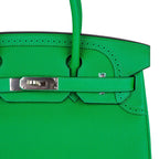Birkin 30 Ghillies Limited Edition Bag Bamboo Palladium Hardware New w/Box