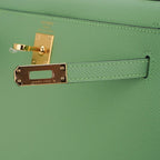 Kelly 25 Sellier Bag Vert Criquet Epsom Leather with Gold Hardware