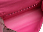 Kelly Pochette Palladium Hardware Fuchsia Ostrich