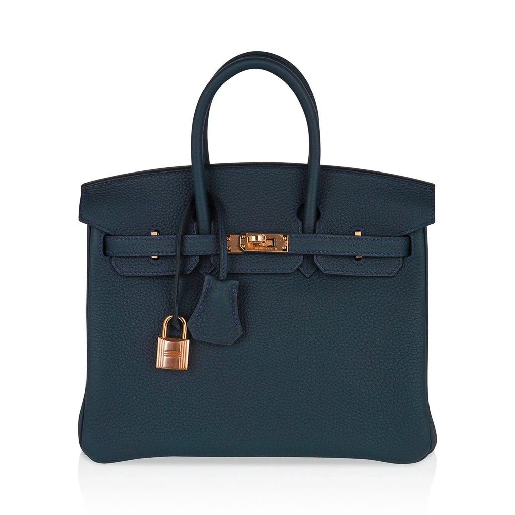 Special Order HSS Birkin 25 Bag Vert Cypress Togo Leather with Rose Gold Hardware