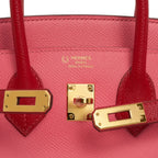 Birkin 25 HSS Bag Rose Azalee Rouge Casaque Epsom Gold Hardware