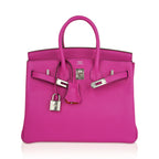 Verso Birkin 25 Bag Magnolia Capucine Togo Leather with Palladium Hardware