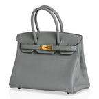 Birkin 30 Bag Gris Mouette Gold Hardware Togo Leather