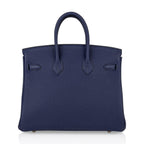 Birkin 25 Bag Blue Encre Gold Hardware Togo Leather