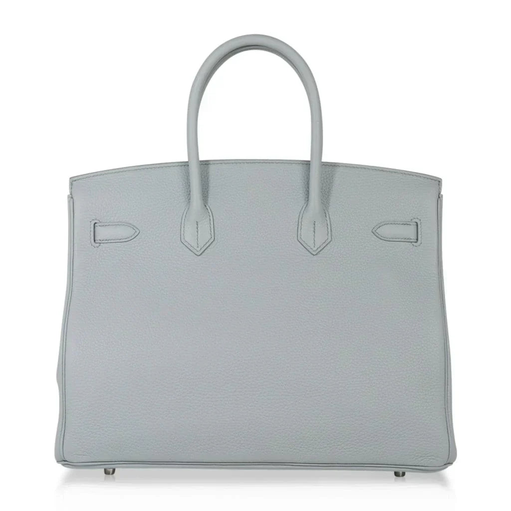 Birkin 35 Bag Blue Bleu Pale Togo Palladium Hardware