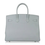 Birkin 35 Bag Blue Bleu Pale Togo Palladium Hardware