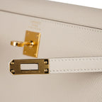 Kelly 25 Sellier Bag Craie Epsom Leather with Gold Hardware