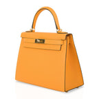 Kelly Sellier 28 Bag Jaune D’Or Epsom Leather Gold Hardware