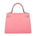 Kelly 25 Sellier Bag Pink Rose Confetti Palladium Hardware Epsom Leather