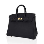 Birkin 25 Bag Black Togo Leather with Gold Hardware