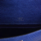 Kelly Pochette Bag Blue Sapphire Lizard Clutch Palladium Hardware