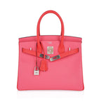 Special Order HSS Birkin 30 Bag Rose Azalee & Rose Jaipur Epsom with Brushed Palladium Hardware