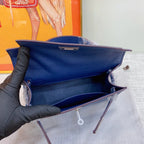 Kelly Mini II Sellier Blue Electric Epsom Palladium Hardware