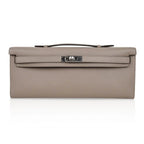 Kelly Cut Bag Gris Asphalte Gray Clutch Swift Palladium