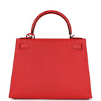 Kelly Sellier Rouge Tomate Epsom Palladium Hardware