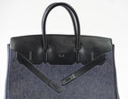 Birkin 35 Bag Rare Limited Edition Denim Shadow