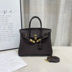 Birkin 25 Togo handbag is made of extremely soft calfskin