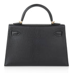 Kelly 20 Mini Kelly II Sellier Bag Black Chevre Gold Hardware Limited Edition