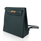 Kelly Ado II Backpack Vert Cypress Gold Hardware New