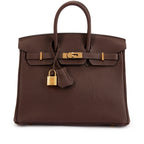 Birkin 25 Gold Hardware Chocolat Togo Quilted Epsom Leather Golden Lock