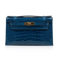 Kelly Pochette Mykonos Alligator Gold Hardware