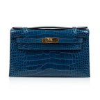 Kelly Pochette Mykonos Alligator Gold Hardware