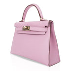 Kelly 20 Mini Sellier Bag Mauve Sylvestre Epsom Permabrass Hardware