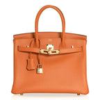 Birkin 30 Bag Abricot Gold Hardware Epsom Leather New w/ Box