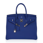 Birkin 35 Bag Blue de France Togo Leather with Palladium Hardware