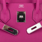 Birkin 30 Bag Rose Pourpre Pink Togo Palladium