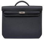 Kelly Black Togo 36 Briefcase Palladium Hardware FR trendy frosted leather casual bag